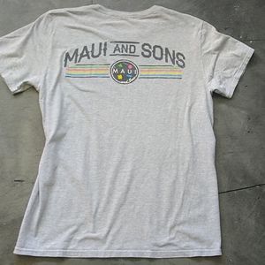 MAUI and SONS T Shirt men's M grey graphic surf